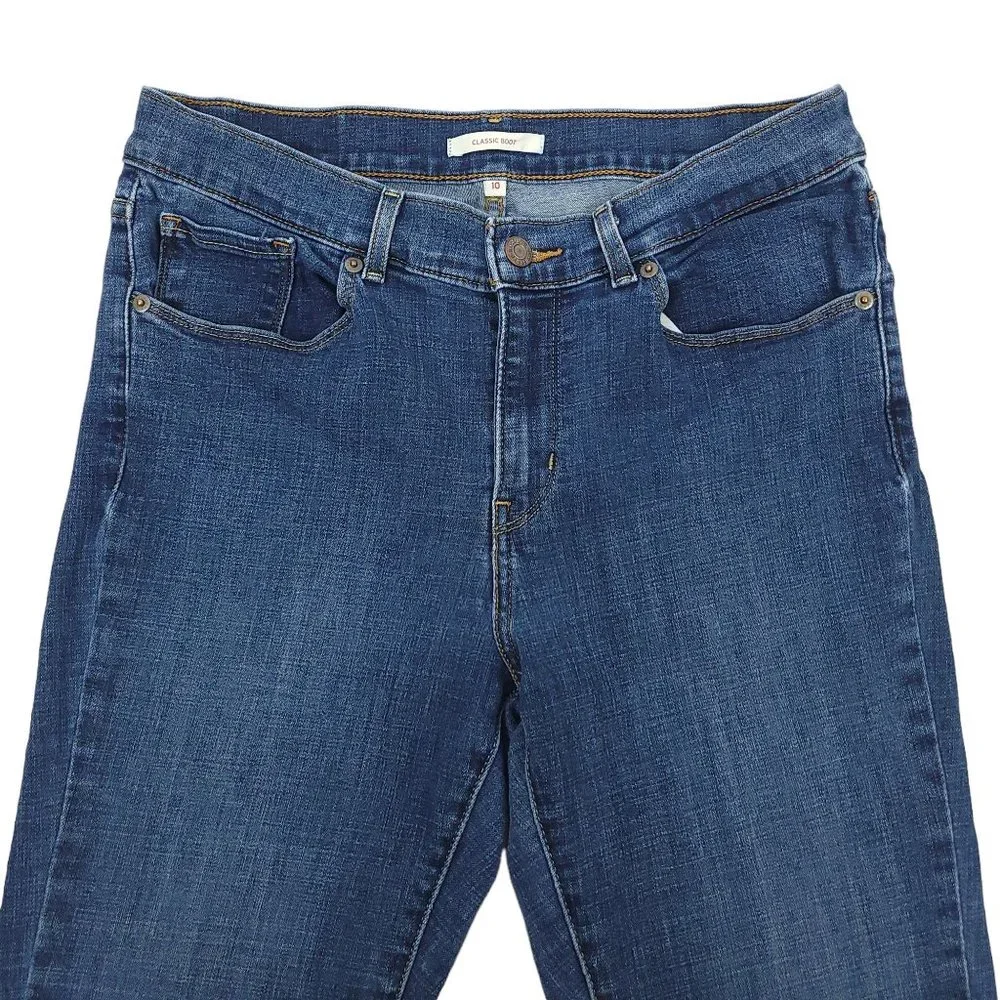 Levi Classic Boot Mid Rise Jeans Womens Size 10 Denim Medium Wash - Picture 3 of 8